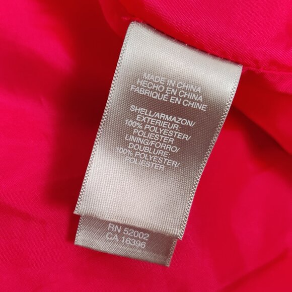 Liz Claiborne Women's Coat Size 2X Red Hooded Raincoat Zipper Snap Hooks Outdoor - Picture 4 of 8